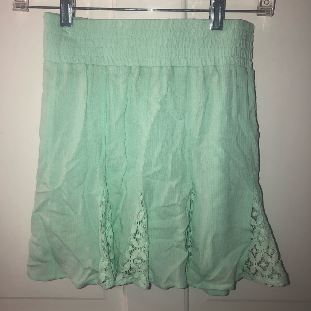 PacSun Mint Green Lacy Skater Skirt